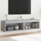 Tv-meubels met LED-verlichting 2 st 60x30x30 cm betongrijs