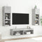 Tv-meubels met LED-verlichting 2 st 60x30x30 cm betongrijs