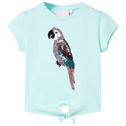 Kindershirt 92 lichtzeeblauw