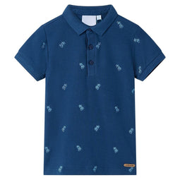 Kinderpoloshirt 128 donkerblauw
