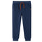 Kinderjoggingbroek 128 gemleerd marineblauw