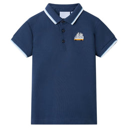 Kinderpoloshirt 104 donkerblauw