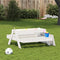 Picknicktafel met zandbak voor kinderen massief grenenhout wit