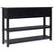 Dressoir 115x30x76 cm hout zwart