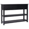 Dressoir 115x30x76 cm hout zwart