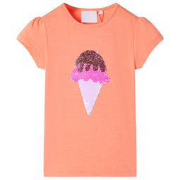 Kindershirt 92 neonoranje