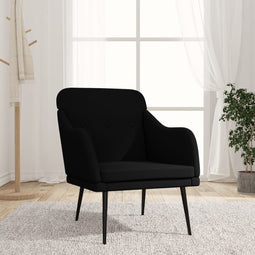 Fauteuil 63x76x80 cm stof zwart