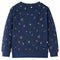 Kindertrui 116 gemleerd marineblauw