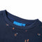 Kindertrui 116 gemleerd marineblauw