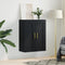 Wandkast 69,5x34x90 cm bewerkt hout zwart