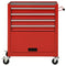 Gereedschapswagen met 4 lades staal rood