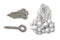 Schroefogen en Elastieken , set 25 stuks