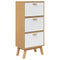 Schoenenkast OLDEN 55x35x120 cm grenenhout wit en bruin