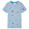 Kindershirt 104 gemleerd blauw