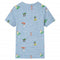 Kindershirt 104 gemleerd blauw