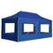 Partytent inklapbaar met wanden 6x3 m aluminium blauw