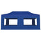 Partytent inklapbaar met wanden 6x3 m aluminium blauw