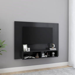 Tv-wandmeubel 120x23,5x90 cm spaanplaat grijs