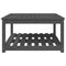 Tuintafel 82,5x82,5x45 cm massief grenenhout grijs