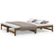 Slaapbank uitschuifbaar grenenhout honingbruin 2x(75x190) cm