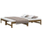 Slaapbank uitschuifbaar grenenhout honingbruin 2x(75x190) cm