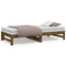 Slaapbank uitschuifbaar grenenhout honingbruin 2x(75x190) cm