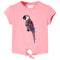 Kindershirt 140 fluorescerend roze