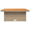 Tuintafel 110x110x71 cm poly rattan en acaciahout beige
