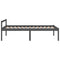 Bedframe massief grenenhout grijs 100x200 cm