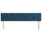 Hoofdborden 2 st 100x7x78/88 cm fluweel donkerblauw