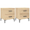 Nachtkastjes 2 st 40x35x47,5 cm bewerkt hout sonoma eikenkleur