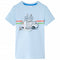 Kindershirt busjesprint 116 lichtblauw