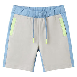 Kindershort met trekkoord 128 blauw