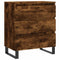 Dressoir 60x35x70 cm bewerkt hout gerookt eikenkleurig