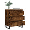 Dressoir 60x35x70 cm bewerkt hout gerookt eikenkleurig