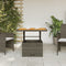 Tuintafel 80x80x71 cm poly rattan en acaciahout grijs