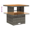 Tuintafel 80x80x71 cm poly rattan en acaciahout grijs