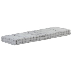 Palletvloerkussen 120x40x7 cm katoen grijs