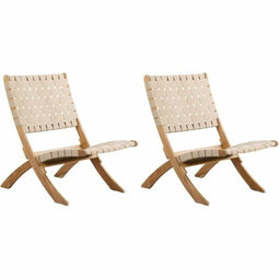 Trädgårdsstol Beau Rivage Beige 75 x 73 x 60 cm Opvouwbaar 2 Stuks