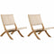 Trädgårdsstol Beau Rivage Beige 75 x 73 x 60 cm Opvouwbaar 2 Stuks