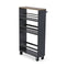 Keukentrolley Versa Donker grijs Metaal Hout MDF 15 x 79 x 50 cm