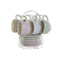 Set van koffiekopjes DKD Home Decor Blauw Wit Groen Lila Metaal 180 ml