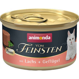 ANIMONDA Vom Feinsten Mousse Zalm en Gevogelte - natvoer voor katten - 85 g