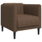 Fauteuil stof bruin