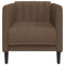 Fauteuil stof bruin