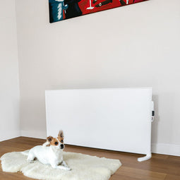 Höffmayr slim infraroodpaneel met wifi 770 watt Koolstof kristal wit 120x60