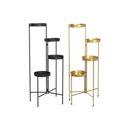 Grondlegger DKD Home Decor 45 x 28 x 100 cm Zwart Gouden Metaal (2 Stuks)