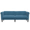 Driezitsbank fluweel blauw