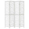 Kamerscherm met 4 panelen massief paulowniahout wit