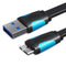 USB-kabel Vention VAS-A12-B050 50 cm Zwart (1 Stuks)